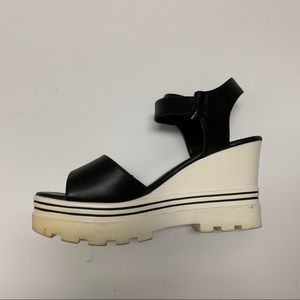 Cute black and white wedges